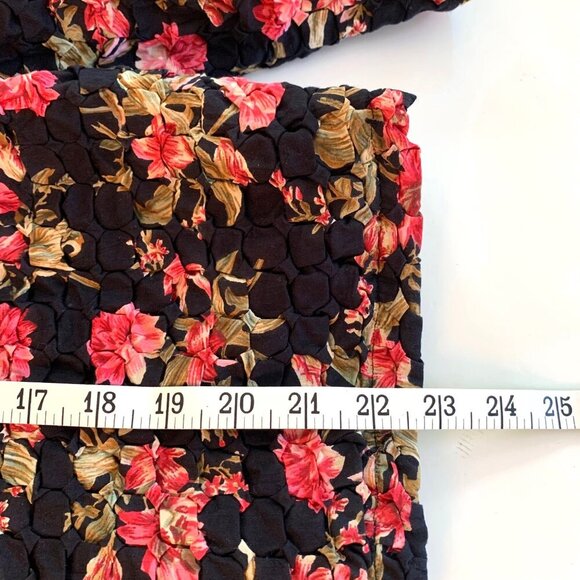 Vintage Keren Hart Women's Denim Quilted Floral Button Up Jacket Size Med - Picture 8 of 10